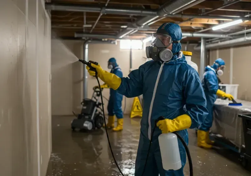 Basement Sanitization and Antimicrobial Treatment process in Vernonia, OR